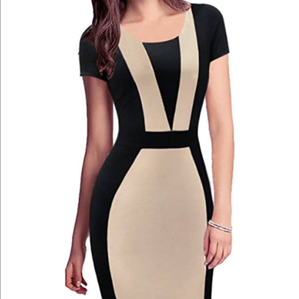 Beautiful, business casual dress! Soft & comfortable! Form fitting & flattering!